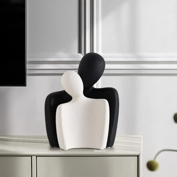 Ceramic Couple Statues for Home Décor Hugging Couple Figurines Office Dé… - Picture 8 of 13